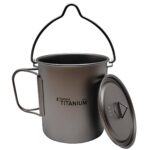 750ml titaniumkrus med krog og låg